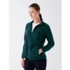 LCWAIKIKI Basic Yeşil Dik Yaka Kadın Outdoor Polar