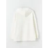 LCW Modest Ekru Baskılı Uzun Kollu Kadın Hoodie