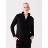 LCWAIKIKI Basic Siyah Dik Yaka Kadın Outdoor Polar