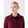 LCWAIKIKI Basic Bordo Dik Yaka Kadın Outdoor Polar