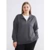 LCW Comfort Antrasit Dik Yaka Kadın Sweatshirt