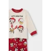 Defacto F4585A5RD79 Kırmızı Erkek Bebek Disney Mickey & Minnie Yılbaşı Temalı Pijama Takımı Uzun Kollu Üst Uzun Alt