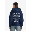 Defacto G3875AXNV248 Lacivert Oversize Geniş Kalıp Kapüşonlu Sırt Baskılı Sweatshirt