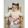 LCW baby Ekru Çiçekli Kız Bebek Sweatshirt ve Tayt