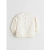 LCW baby Ekru Çiçekli Kız Bebek Sweatshirt ve Tayt