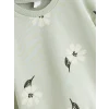 LCW Kids Yeşil Çiçekli Kız Çocuk Sweatshirt ve Tayt Pantolon 2li