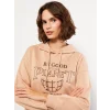 LCW Vision Kahverengi Baskılı Kadın Kalın Hoodie