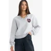 Defacto F9910AXGR256 Gri Coool Loose Fit V Yaka Nakışlı Sweatshirt