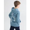 LCW Kids Mavi Kapüşonlu Erkek Çocuk Kalın Sweatshirt
