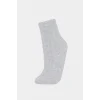 Defacto F5598AXGR64 Gri Kadın 5li Pamuklu Soket Çorap