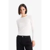 Defacto E5767AXER105 Ekru Slim Fit Dar Kesim Basic Düz Fitilli Kaşkorse Uzun Kollu Tişört