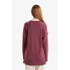 Defacto C4474AXBR350 Bordo Regular Fit Bisiklet Yaka Basic Düz Triko Kazak Tunik