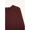 Defacto C4474AXBR350 Bordo Regular Fit Bisiklet Yaka Basic Düz Triko Kazak Tunik