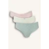 Defacto D6401AXGN50 Yeşil 3lü Brief Külot-Fall in Love