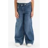 Defacto G3610A8NM28 Mavi Kız Çocuk Wide Leg Geniş Paça Jean Pantolon