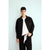 Defacto F4738AXNM40 Siyah Regular Fit Düğmeli Cepli Denim Ceket