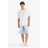 Defacto E9798AXWT34 Beyaz Oversize Geniş Kalıp Bisiklet Yaka Ağır Kumaş Basic Düz Kısa Kollu Tişört