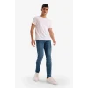 Defacto G3245AXNM34 Mavi Pedro Slim Fit Dar Kalıp Normal Bel Dar Paça Jean Pantolon