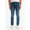 Defacto G3245AXNM34 Mavi Pedro Slim Fit Dar Kalıp Normal Bel Dar Paça Jean Pantolon