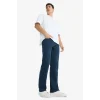Defacto V0796AZNM34 Mavi Diago Comfort Fit Yüksek Bel Geniş Paça Düz Paça Jean Pantolon