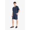 Defacto D9913AXNV256 Lacivert Relax Fit Beli Bağcıklı Keten Karışımlı Bermuda Şort