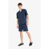 Defacto D9913AXNV256 Lacivert Relax Fit Beli Bağcıklı Keten Karışımlı Bermuda Şort
