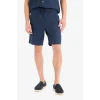 Defacto D9913AXNV256 Lacivert Relax Fit Beli Bağcıklı Keten Karışımlı Bermuda Şort