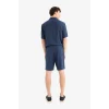 Defacto D9913AXNV256 Lacivert Relax Fit Beli Bağcıklı Keten Karışımlı Bermuda Şort