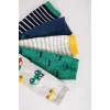 Defacto B1413A5KR1 Çok Renkli Erkek Bebek Kaydırmaz Taban 5li Pamuklu Uzun Çorap