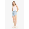 Defacto E0934AXNM39 Mavi Boyfriend Yüksek Bel Duble Paça Jean Şort