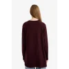 Defacto C4474AXBR174 Bordo Regular Fit Bisiklet Yaka Basic Düz Triko Kazak Tunik