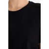 Defacto A9428AXBK81 Siyah Regular Fit Bisiklet Yaka Basic Düz Premium Kısa Kollu Tişört