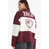 Defacto G3882AXBR115 Bordo Coool Regular Fit Polo Yaka Sırt Baskılı Sweatshirt