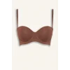 Defacto F9388AXBN307 Kahve Micro Kaplı Yarım Dolgulu Balenli Straplez Sütyen Fall in Love