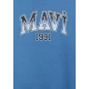 Mavi 6S10163-70724 Mavi Logo Bisiklet Yaka Mavi Sweatshirt
