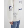 Mavi 1S10470-80194 Snoopy Baskılı Ekru Sweatshirt