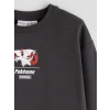 LCW Kids Antrasit Bisiklet Yaka Pokemon Baskılı Erkek Çocuk Sweatshirt