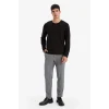Defacto G2605AXBK81 Siyah Slim Fit Dar Kesim Bisiklet Yaka Sweatshirt