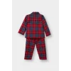 Defacto G4983A5RD79 Kırmızı Erkek Bebek Pijama Dokuma Kareli Uzun Kollu Flanel Üst Uzun Alt
