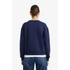 Defacto G6298AXNV251 Lacivert Relax Fit Bisiklet Yaka Baskılı Kalın Sweatshirt