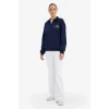 Defacto G7014AXNV251 Lacivert Relax Fit Polo Yaka Baskılı Kalın Sweatshirt