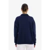 Defacto G7014AXNV251 Lacivert Relax Fit Polo Yaka Baskılı Kalın Sweatshirt