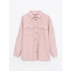 LCW Kids Pembe Basic Uzun Kollu Kız Çocuk Gömlek Ceket