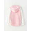 LCW Kids Pembe Kapüşonlu Baskılı Uzun Kollu Kız Çocuk Sweatshirt