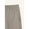 Defacto F1288AXGR317 Gri Slim Fit Dar Kesim Fermuar Cepli Dokuma Sporcu Jogger Eşofman Altı