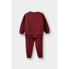 Defacto E9279A5BR281 Bordo Erkek Bebek 2li Takım Baskılı Sweatshirt Eşofman Altı