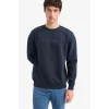 Defacto E9323AXNV64 Lacivert Vikings Boxy Fit Bisiklet Yaka Sırt Baskılı Sweatshirt