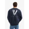 Defacto E9323AXNV64 Lacivert Vikings Boxy Fit Bisiklet Yaka Sırt Baskılı Sweatshirt