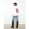 LCW Vision Ekru Kapüşonlu Baskılı Uzun Kollu Kadın Sweatshirt
