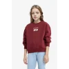 Defacto E6779A8BR469 Bordo Kız Çocuk Relax Fit Bisiklet Yaka Baskılı İçi Yumuşak Tüylü Sweatshirt